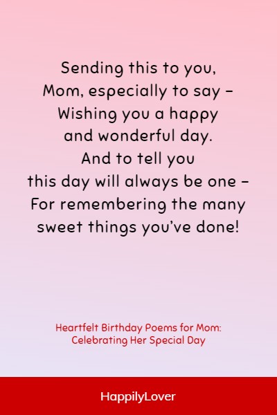 happy birthday poems for mom