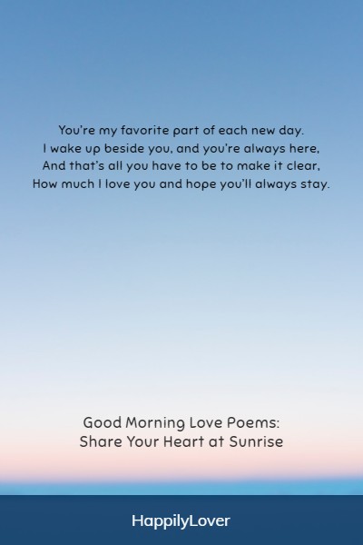 heartfelt good morning poems