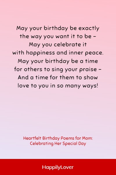 heartwarming birthday poems for mom