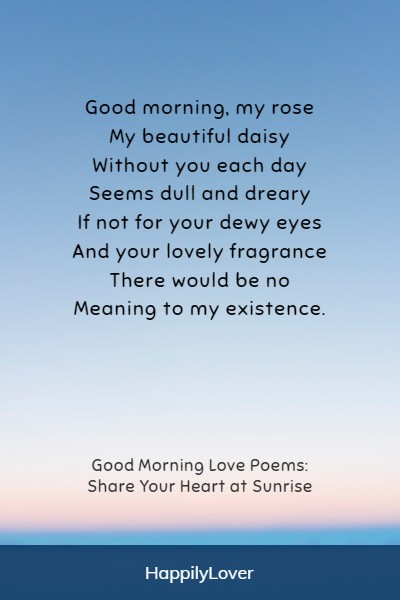 lovely good morning poems