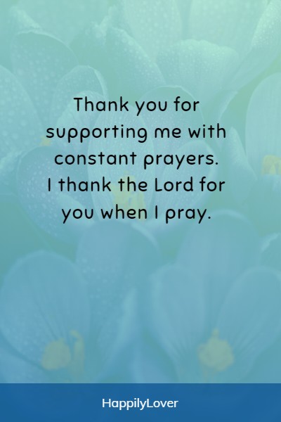 meaningful thanks for the prayers