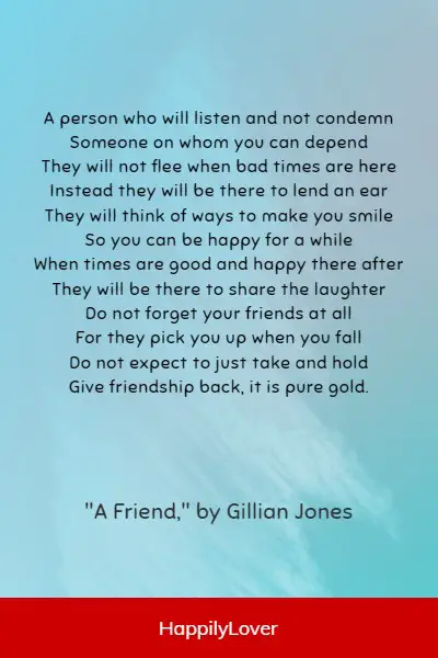 poems about friends