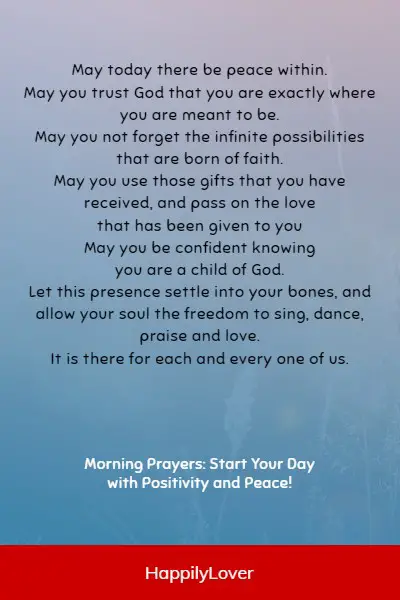 powerful morning prayer