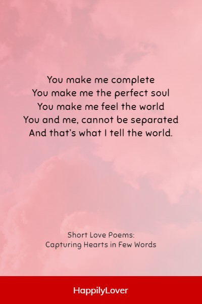 short love poems to melt her heart