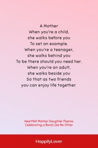 27+ Mother-Daughter Poems: Celebrating Unconditional Love - Happily Lover