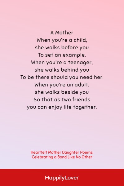 short mother daughter poems