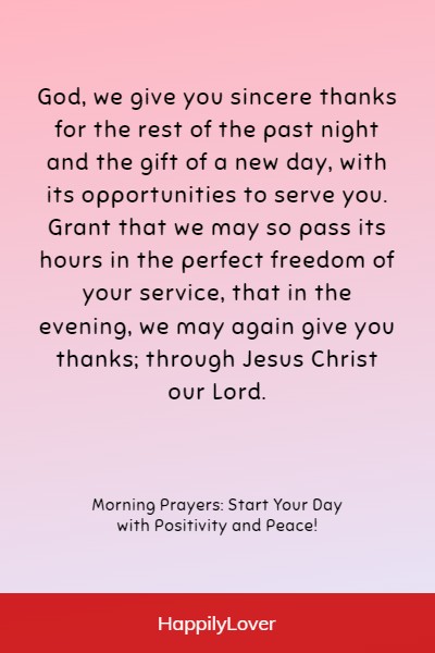 short powerful morning prayer