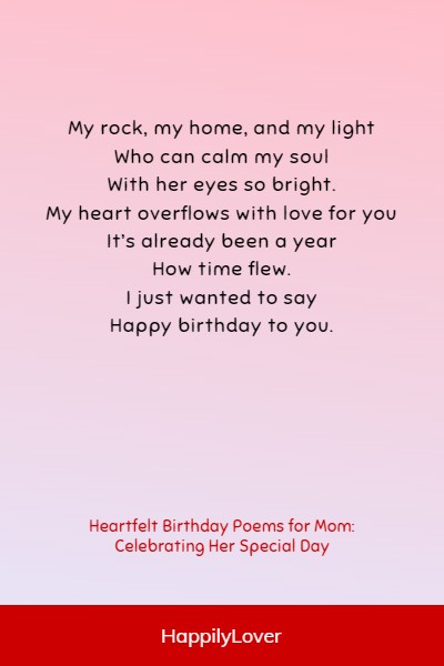 sweet birthday poems for mom