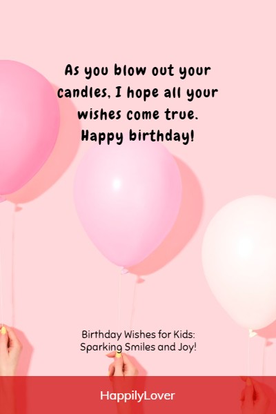 sweet birthday wishes for kids