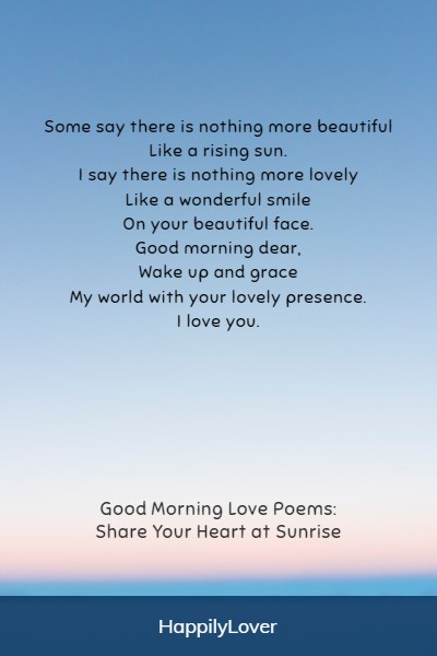 sweetest good morning poems