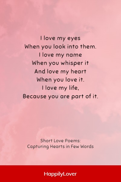 touching short love poems for her