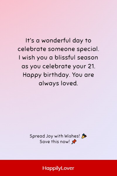 ways to say happy 21st birthday