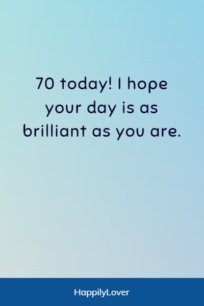 70th birthday wishes