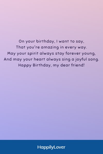 best birthday poem for friend