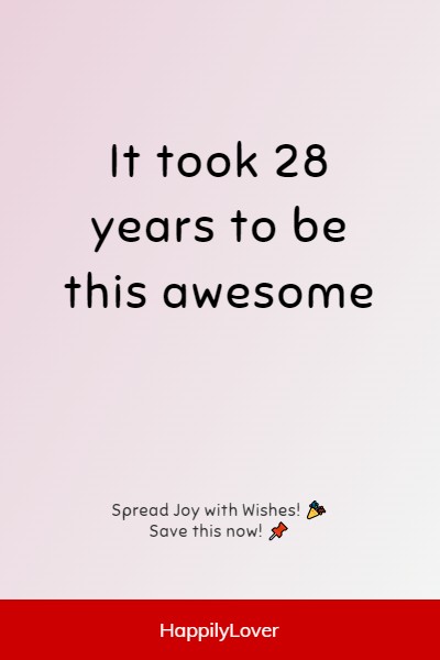 creative way to say happy 28th birthday