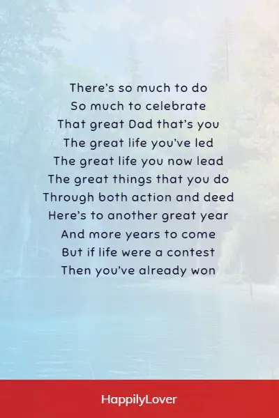 touching birthday poems for dad