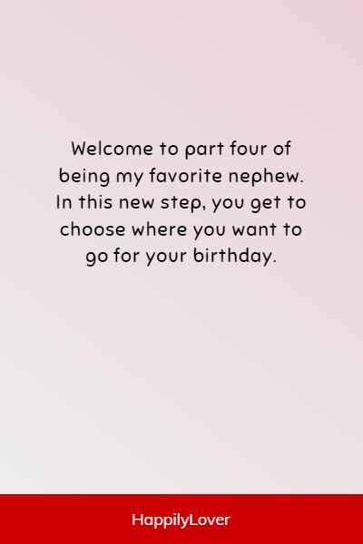birthday quotes to 4-year-old nephew